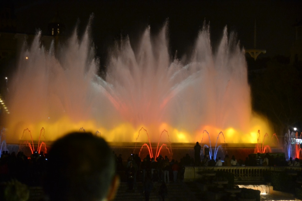 Placa Espanya  in Magic Fountain of Montjuic